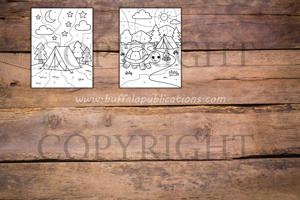 Camping Color By Numbers Book for Kids