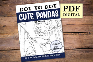Dot to Dot Cute Pandas for Adults