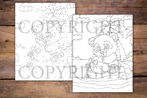 Dot to Dot Cute Pandas for Adults