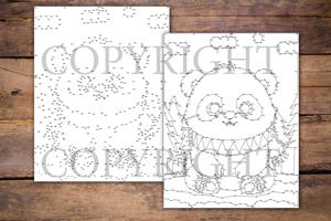 Dot to Dot Cute Pandas for Adults