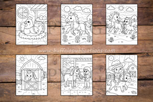 Farm Animals Color By Numbers Book for Kids