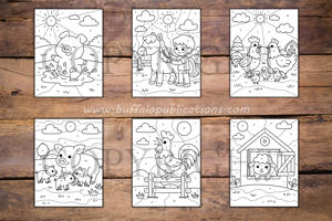 Farm Animals Color By Numbers Book for Kids