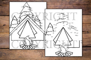 Camping Dot to Dot for Kids