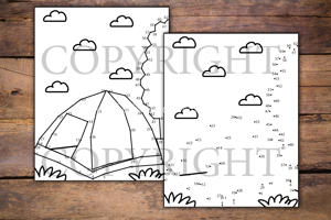 Camping Dot to Dot for Kids