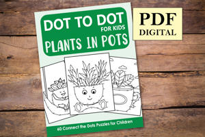 Plants in Pots Dot to Dot for Kids