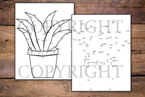 Plants in Pots Dot to Dot for Kids