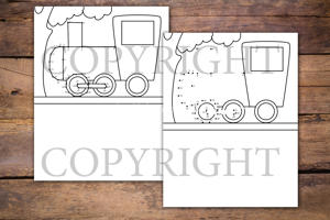 Trains Dot to Dot Book for Kids