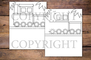 Trains Dot to Dot Book for Kids