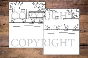 Trains Dot to Dot Book for Kids