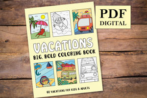 Vacations Big and Bold Coloring Book