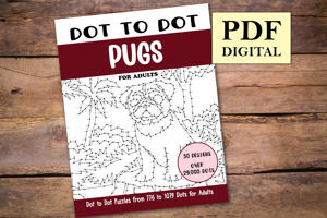 Dot to Dot Pugs for Adults