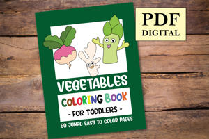 Vegetables Coloring Book for Toddlers