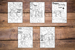 Karate Theme Personalized Birthday Coloring Book