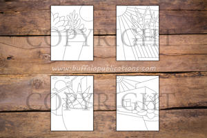 Minimalist Succulents Coloring Book