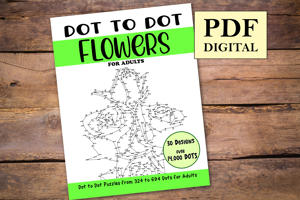 Dot to Dot Flowers for Adults