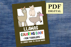 Llama Coloring Book for Toddlers