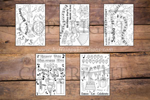 Music Theme Personalized Birthday Coloring Book