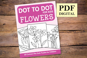 Flowers Dot to Dot for Kids